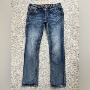 Rock Revival Jeans Womens 27 Kat Easy Straight Style E8322EJ59R